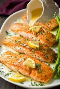 Skillet Seared Salmon with Garlic Lemon Butter Sauce - Top-Rated Salmon Recipes For Your Dinner