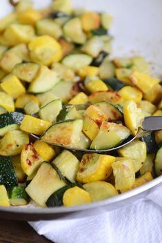 Skillet Zucchini and Yellow Squash - 30 Best Zucchini Recipes That You Will Fall In Love