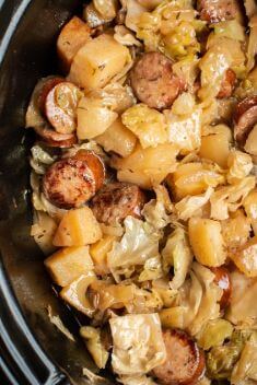 Slow Cooker Potatoes Cabbage and Kielbasa - Quick And Delicious Cabbage Recipes