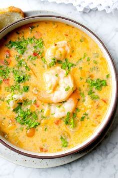 Slow Cooker Shrimp Crab Bisque - 30 Best Delicious Seafood Soup Recipes To Brighten Your Dinner