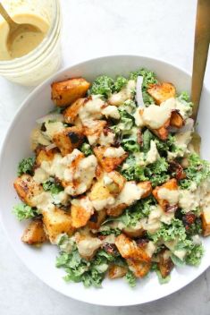 Spicy Potato Kale Bowls with Mustard Tahini Dressing - 30 Of The Best Healthy Recipes