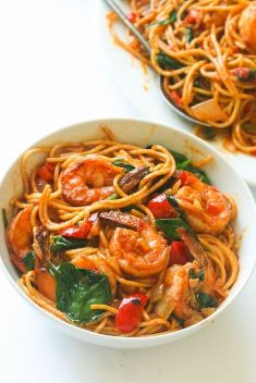 Spicy Shrimp Spaghetti - Crazy Good Spaghetti Recipes