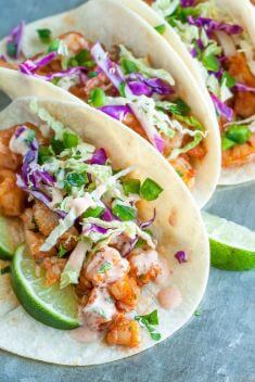 Spicy Sriracha Shrimp Tacos - Best Easy And Delicious Taco Recipes For Your Meal