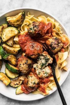 Spinach and Feta Turkey Meatballs - 30 Of The Best Healthy Recipes