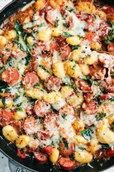 Spinach and Sausage Gnocchi with Sage - 30 Best Delicious Sausage Recipe That You Will Fall In Love