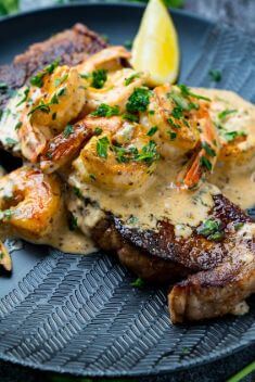Steak in Creamy Cajun Shrimp Sauce - "Must-Try" Steak Recipes For Your Dinner