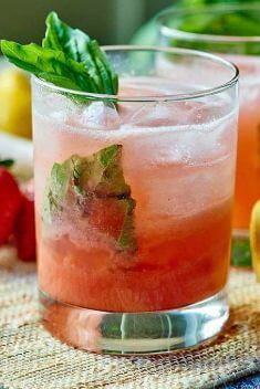 Strawberry Basil Gin Cocktail - Marvelous Summer Drink Recipes