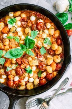 Summer Skillet Gnocchi with Burst Cherry Tomato Sauce - Quick and Delicious Tomato Recipes