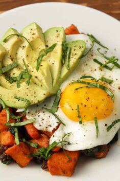 Sweet Potato Black Bean Hash - 30 Easy And Delicious Egg Recipes