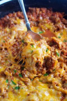 Taco Cauliflower Rice Skillet Dinner - Savory Cauliflower Recipes To Light Up Your Meal