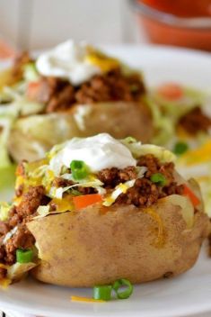Taco Potatoes - Ground Beef Recipes To Vary Your Meal
