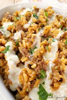 Taco Rice with Queso - Collection of Best Delicious Rice Recipes