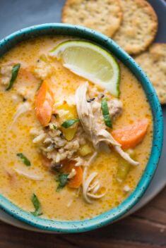 Thai Slow Cooker Chicken and Wild Rice Soup - Top-Rated Chicken Soup Recipes That You Should Save On Hand