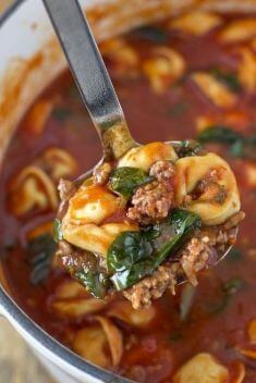 Tortellini Soup With Italian Sausage Spinach - Amazing Sausage Soups That You Will Blow Your Mind