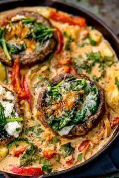 Tuscan Style Stuffed Mushrooms - Collection Of 30 Best Delicious Stuffed Mushroom Recipes