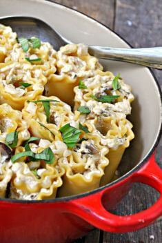 Vegan Truffle Ricotta and Mushroom Lasagna Roll Up - Easy And Delicious Vegan Recipes