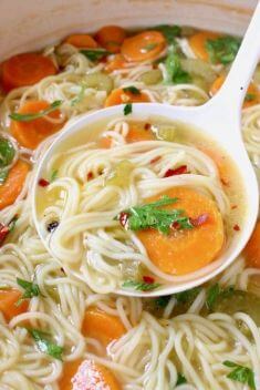 Vegan Vegetable Noodle Soup - 30 Easy And Delicious Vegetable Soup Recipes
