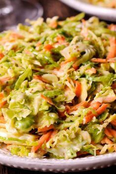Zesty Brussels Sprout Coleslaw with Horseradish - Best Easy And Delicious Coleslaw Recipes That You Will Get Hooked