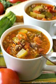 Zucchini Tomato Italian Sausage Soup - Amazing Sausage Soups That You Will Blow Your Mind
