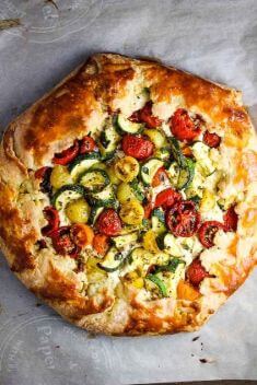 Zucchini and Tomato Tart with Whipped Feta - Quick and Delicious Tomato Recipes