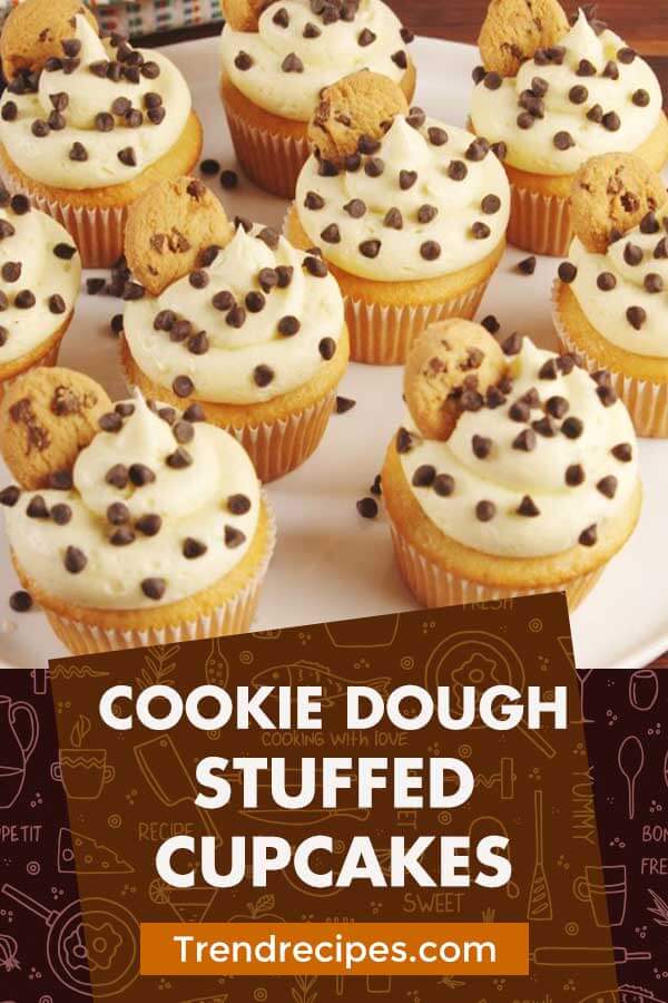 Cookie Dough Stuffed Cupcakes