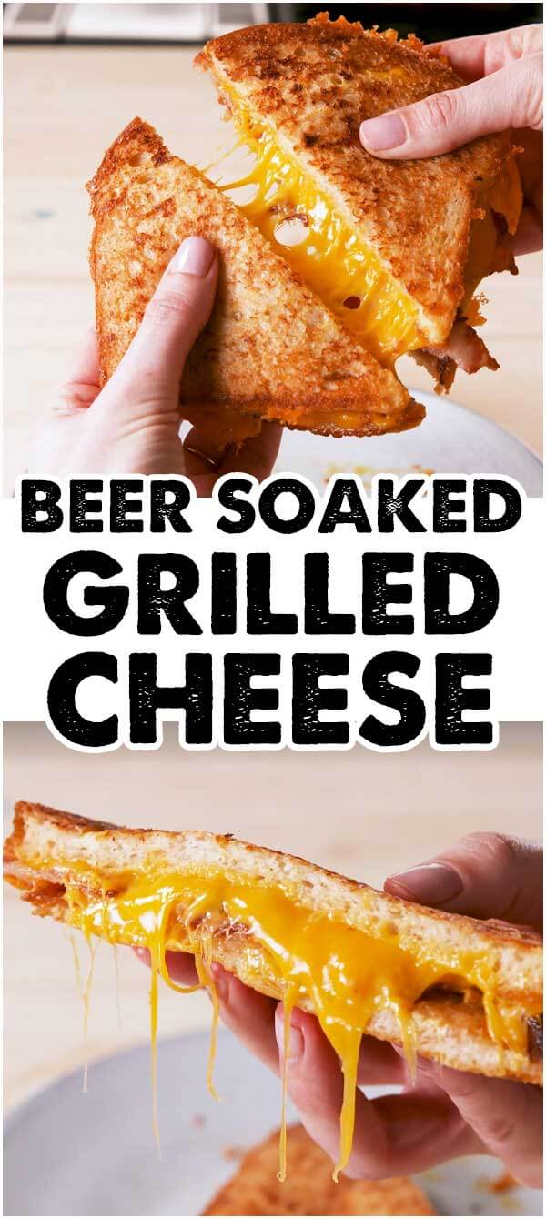 Beer Soaked Grilled Cheese