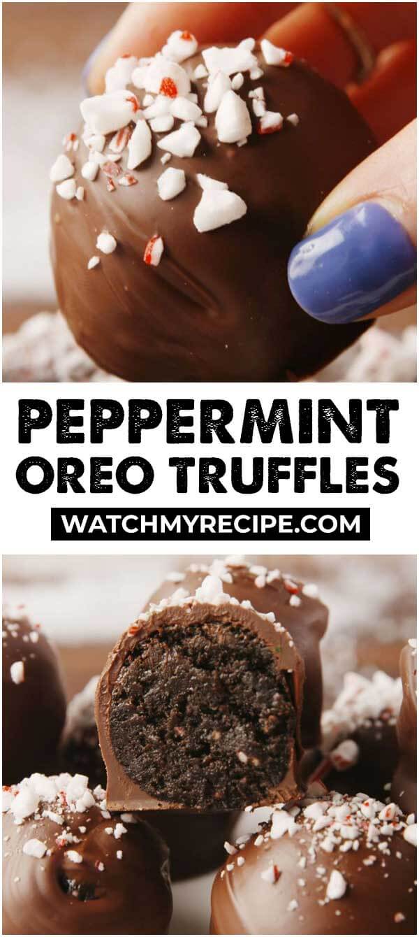 Peppermint Oreo Truffles