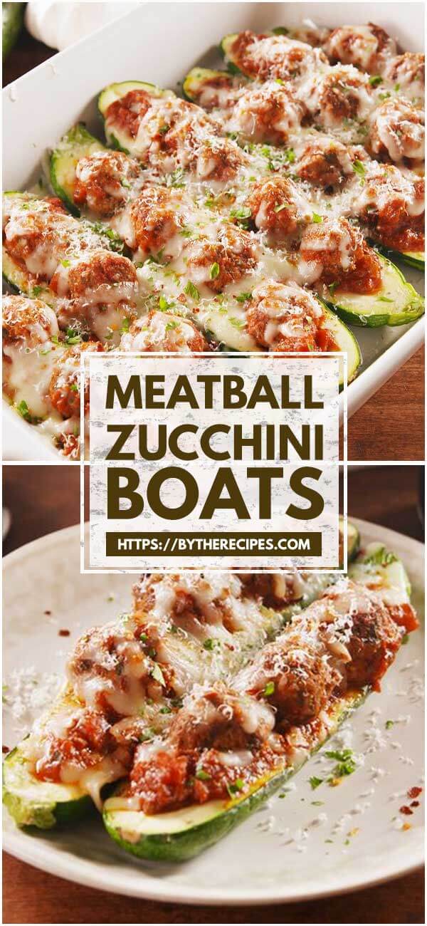 Meatball Zucchini Boats